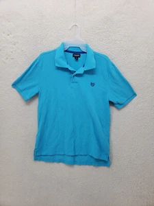 Chaps Men Polos Extra Large Blue 100% Cotton Short Sleeve Regular Fit Shirt - Picture 1 of 17