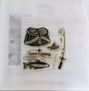 Close To My Heart Gone Fishing Clear Acrylic Stamps A1009 - Picture 1 of 2