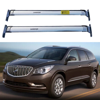 Barra transversal de 2 piezas para portaequipajes Buick Enclave 2008-2017 con riel de techo Foto 1 de 4