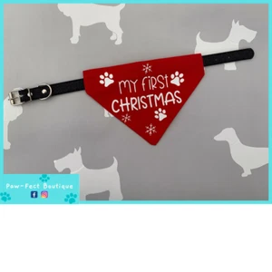 Bandana per cani My First Christmas - Scivolo sul collare. - Foto 1 di 2
