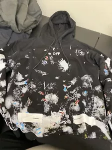 Off-White Multicolor Black Hoodie Virgil Abloh Seeing Things Sweatshirt Medium - Bild 1 von 9