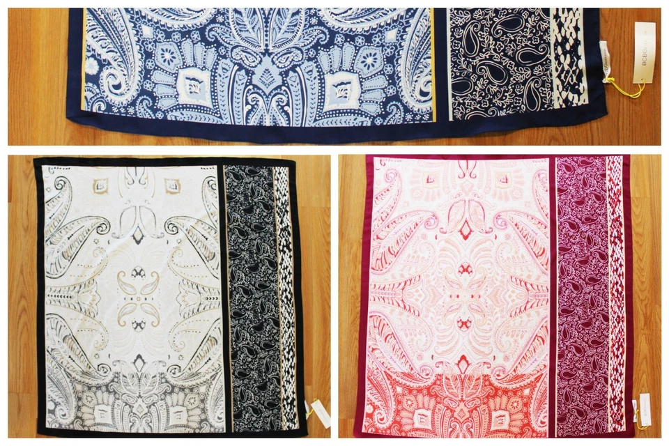 Nueva bufanda bandana cuadrada parcheada cachemira 34" BCBGeneration nueva con etiquetas #BC761 Foto 1 de 1