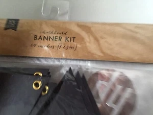 13 PIECE CHALKBOARD BANNER KIT 64" NEW IN PACKAGE - Picture 1 of 5