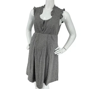 Maternal America Womens Size Small Gray Herringbone Lightweight Maternity Dress - Picture 1 of 9