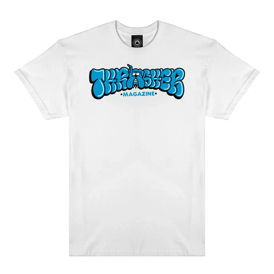 Thrasher Magazine BULLY Logo Skateboard T Shirt WHITE - Image 1 of 1