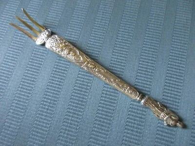 Tenedor de Cóctel GORHAM DAMA Nº 34SF 1892 PLATA ESTERLINA 925 Figura Neoclásica  Foto 1 de 4