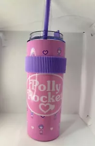 Polly Pocket Pink & Purple Tumbler With Handle Hot & Cold Limited Edition New! - Picture 1 of 4
