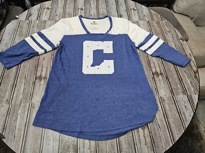 Indianapolis Colts Women's M Fanatics Blue & White Alt Logo Baseball Sleeve Used - Image 1 of 4