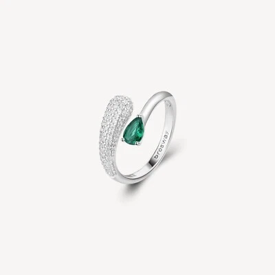 ANELLO DA DONNA BROSWAY FANCY IN ARGENTO 925 E ZIRCONI FLG124C LIFE GREEN N.16 - Immagine 1 di 4