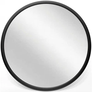 Infinity Instruments Wall Mirror Matte Black Framed Keyhole Hanging 22"W x 22" H - Picture 1 of 5
