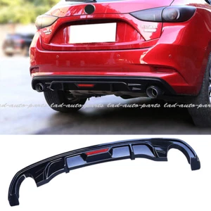 Alerón labial difusor inferior complemento para parachoques trasero para Mazda 3 hatchback 2017-2018 - Imagen 1 de 4