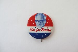 Barry Goldwater 1964 "I'm For Barry" Picture Political Button