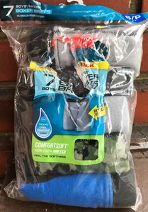 Boy's 7 pack Hanes Cool Comfort Boxer Briefs sz S 6-8 43-68 lbs New/Open Box - Picture 1 of 4