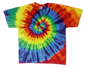 Multi-Color Tie Dye T-Shirt, Adult, S M L XL 2XL 3XL 4XL 5XL 100% Cotton Gildan - Picture 1 of 22