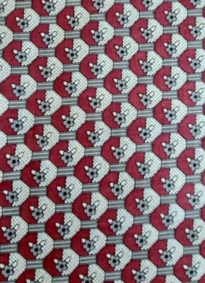 Tela de algodón vintage Schwartz - Liebman Textiles años 60 borgoña y gris 44 x 70 Foto 1 de 3