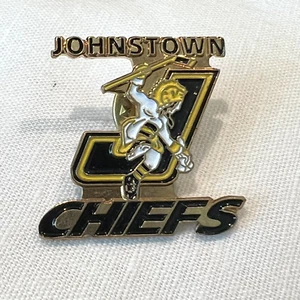 Johnstown CHIEFS ECHL Lapel Pin Hockey NHL Affiliate 1987-2010 vtg Mascot Logo - Picture 1 of 3