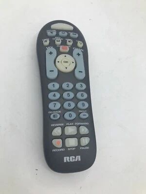 RCA RCR314WZ 3 Device Big Button Remote with Backlit Keypad EUC Gray  - Image 1 of 4