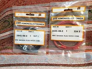 Mini Banana Patch Cord Set 1 NEGRO (2842-48-0) 1 ROJO (2842-48-2) Gran Precio - Imagen 1 de 16