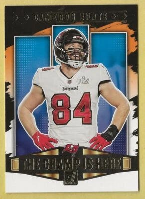2021 Donruss Cameron Brate The Champ Is Here Tampa Bay Buccaneers CIH-7 - Image 1 of 2
