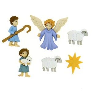 Dress It Up Buttons The Good Shepherd Christmas Jesse James Embellishments - Picture 1 of 3
