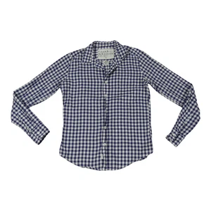 Frank & Eileen camicia con bottoni donna XS blu Gingham check Barry made in USA - Foto 1 di 8