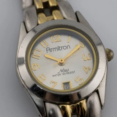 Reloj Mujer Armitron Now 75/2435 Cuarzo Dos Tonos Analógico Talla Batería Nueva 6 1/2" Foto 1 de 4