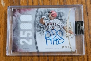 Camiseta deportiva 2017 Topps Luminaries Albert Pujols con tarjeta automática/10 reliquia ángeles cubierta - Imagen 1 de 3
