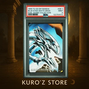 Yugioh PSA 9 BANDAI Duel Scene Collection Blue-Eyes White Dragon 1999 Vintage - Picture 1 of 2