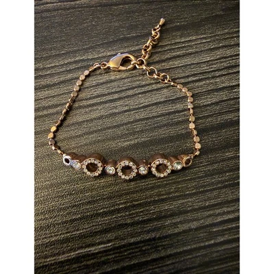 Pulseira Folli Follie ouro rosa círculo de strass flexível garra de lagosta  - Imagem 1 de 4