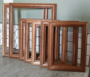 CORNICI legno vintage lotto di 7 gallerie arte parete decorazione cottage core eco ot - Foto 1 di 12
