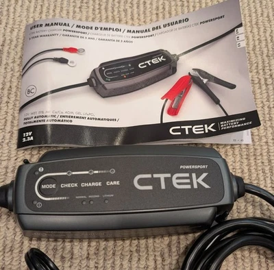 CTEK POWERSPORT 12V 2.3A Battery Charger & Maintainer - Free Shipping - Image 1 of 2