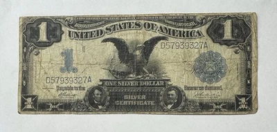 1899 Black Eagle $1 Silver Certificate - Small Rip (Pictured) - Image 1 of 3