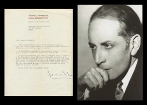Marcel L'Herbier (1888-1979) - Réalisateur - Belle lettre signée à Fr. Chalais - Foto 1 di 3