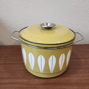 Casseruola forno olandese vintage Cathrineholm Lotus MCM Norvegia smalto avocado - Foto 1 di 20