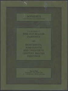 AUKTIONSKATALOG SOTHEBY'S LONDON ANTIKE GEMÄLDE OLD MASTER PAINTINGS 1981 - Bild 1 von 1