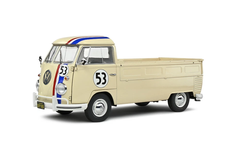 SOLIDO S1806708 VOLKSWAGEN T1 PICK-UP RACER 53 BEIGE 1950 1/18