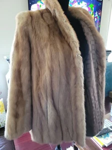 Womens Brown Autumn Haze Real Mink Coat Oak Park Athens Furs Chicago Size Medium - Picture 1 of 12