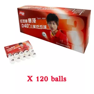 DHS ABS D40+ 3-Star White Table Tennis Balls (120 BALLS) - Picture 1 of 2