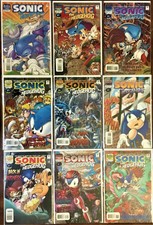 16-SONIC The HEDGEHOG Comic Books #66-77 1999 LOT 9 Comics Bagged Boarded  VF-M
