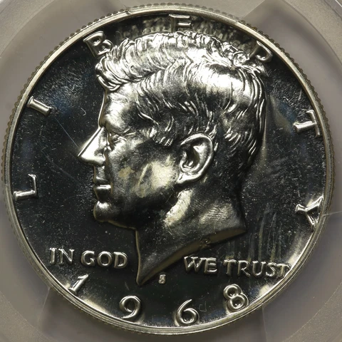 1968 S Kennedy Half Dollar 50C- PCGS PR 66 Cover