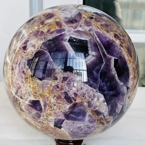 Natural Dream Amethyst Quartz Crystal Sphere Ball Healing 4260G - Picture 1 of 12