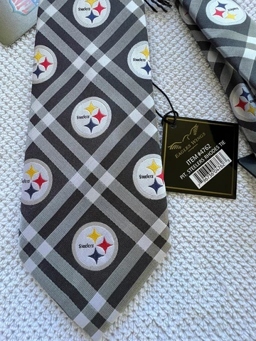 NFL Licensed Pittsburg Steelers Rhodes Neck Tie Cover