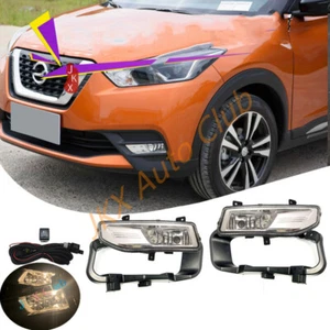Front Bumper Halogen Fog light w/Bulb Switch Wire k For Nissan Kicks 2017-2020 - Picture 1 of 12