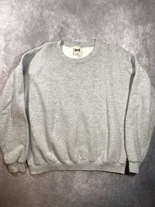 Vintage Cheetah Made in USA Fleece Pullover Crewneck Sweatshirt Gray Blue Sz Med - Picture 1 of 5