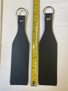 SINGLE Large Paddle Leather Key Fob BDSM Spanking Bondage Flogging 9” X  2” Wide - Picture 1 of 4