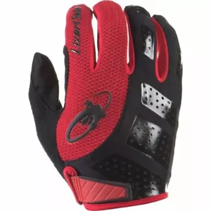 Lizard Skins Monitor SL Adult Full Finger Mountain Bike Gloves XS Black Red MTB - Picture 1 of 1