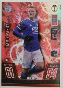 2021/22 Match Attax UEFA - Jamie Vardy Ruby Limited Edition Leicester Fast Ship - Bild 1 von 1