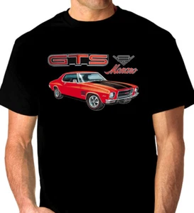 HOLDEN HQ GTS MONARO COUPE QUALITY BLACK T-SHIRT (12 CAR COLOURS) BIG FIT - Picture 1 of 12
