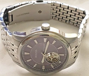 $475 MSRP| BULOVA 96A190 Skeleton Mechanical Stainless Steel Men's Watch- 'RARE' - Picture 1 of 5