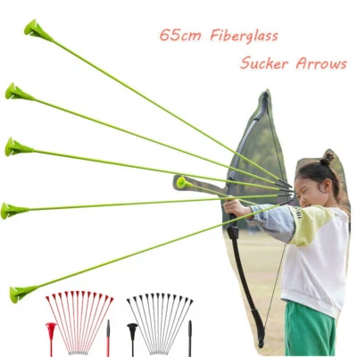 Sucker Arrows Fiberglass Shaft Hunting Practice Youth Children Safe Target Shoot - Image 1 of 4